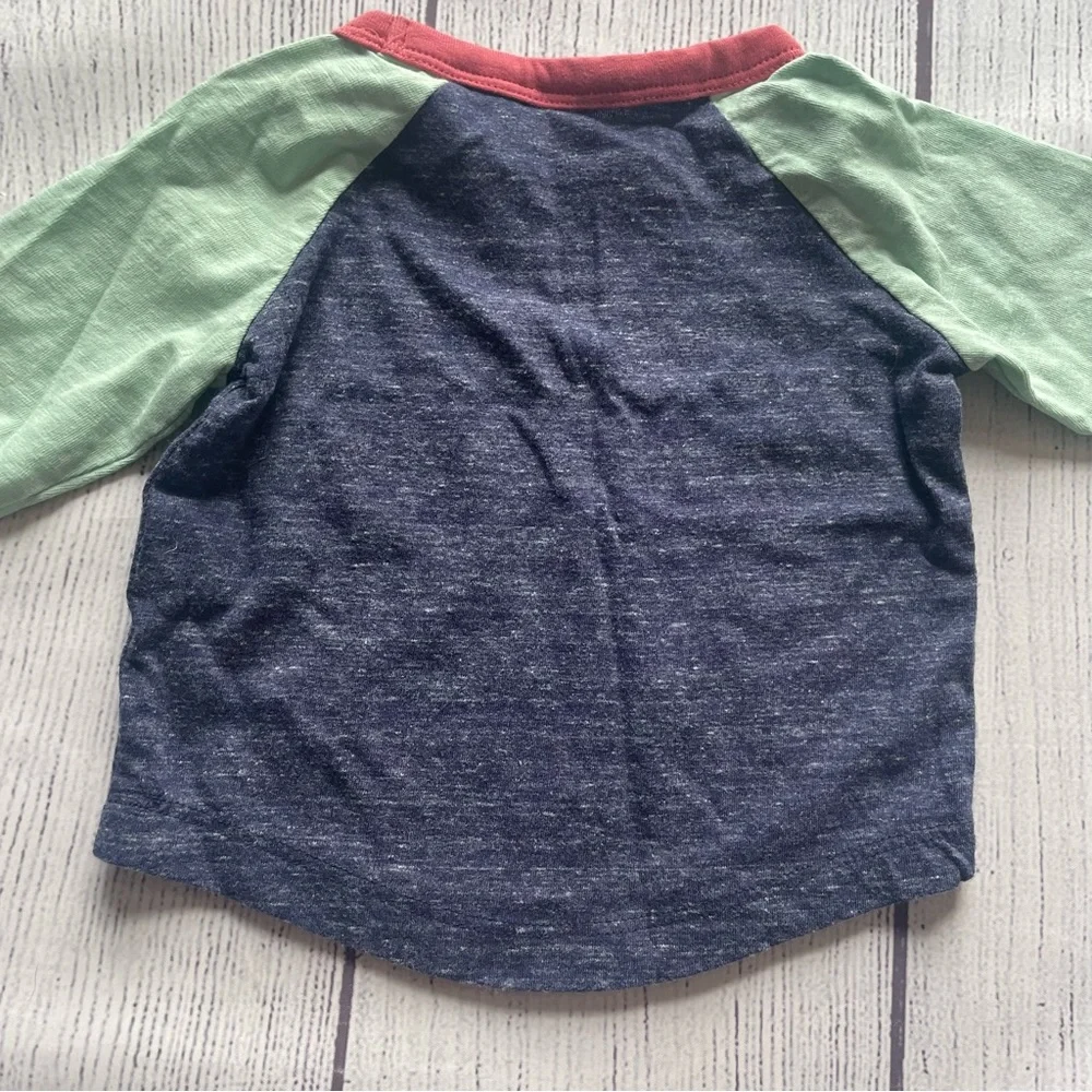 Gymboree Blue Heathered Colorblock Tee size 0-3 months